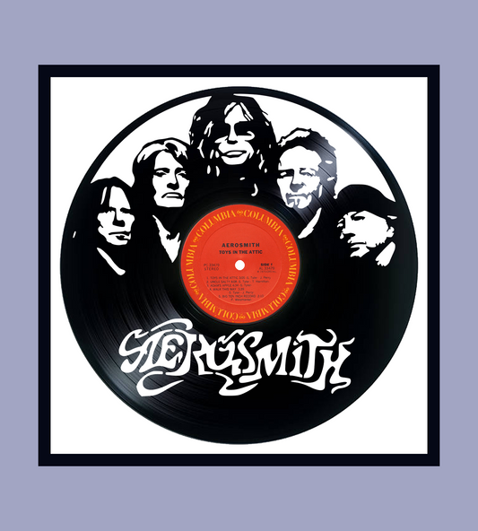 Framed Vinyl Record of Aerosmith Toys in the Attic