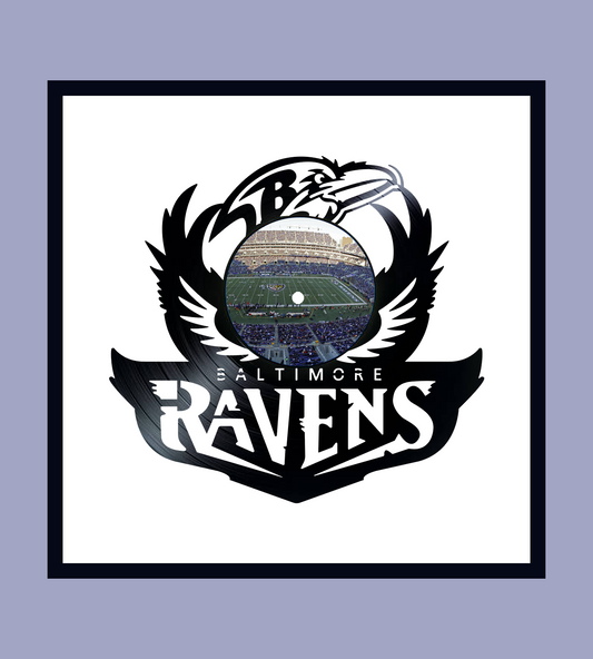 Framed Vinyl Record of the Baltimore Ravens