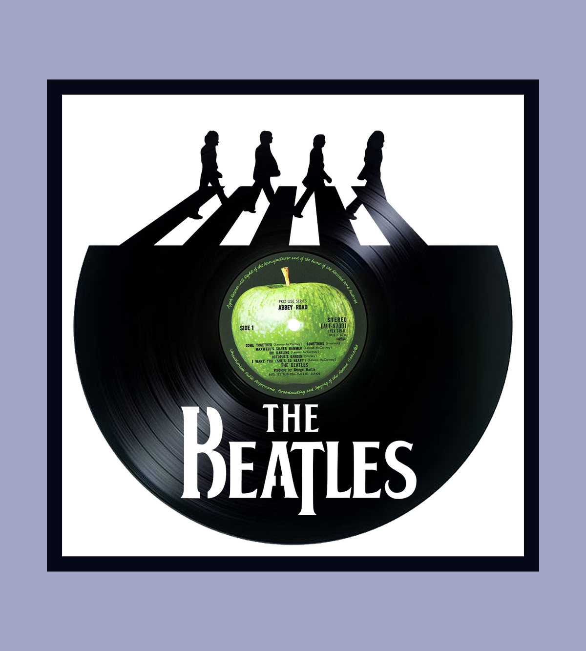 Framed Vinyl Record of Beatles Abbey Road