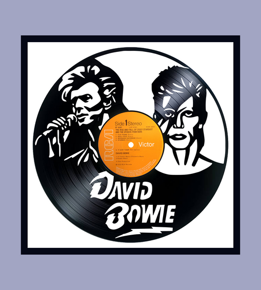 Framed Vinyl Record of David Bowie Rise and Fall of Ziggy Stardust