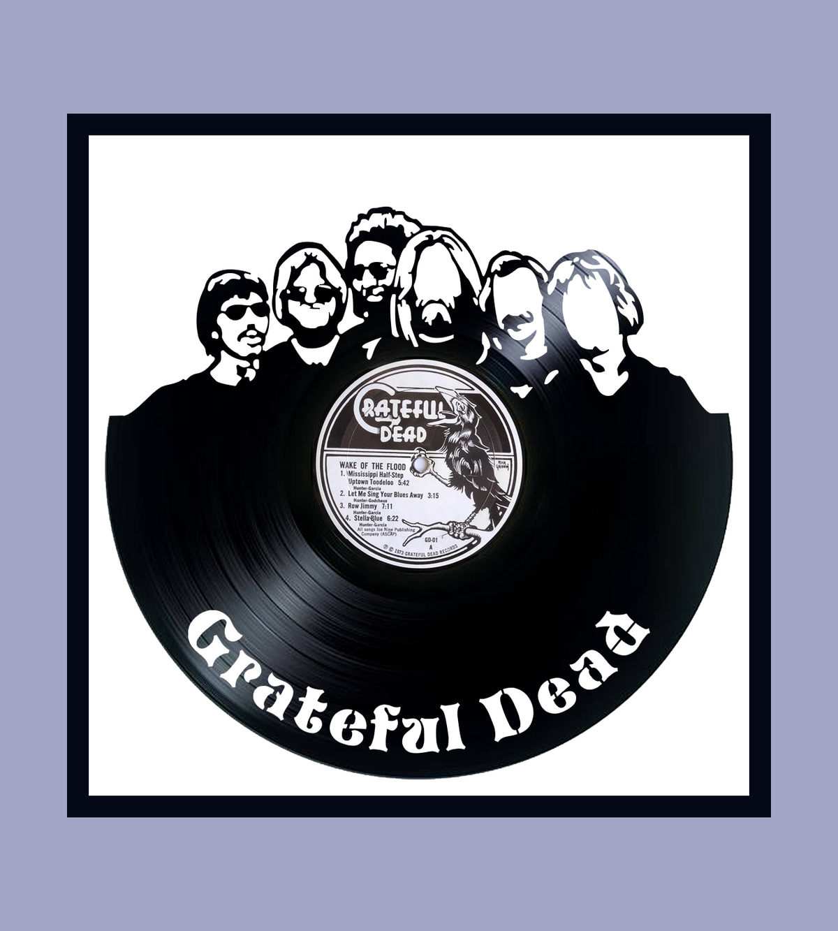 Framed Vinyl Record of Grateful Dead Wake of the Flood