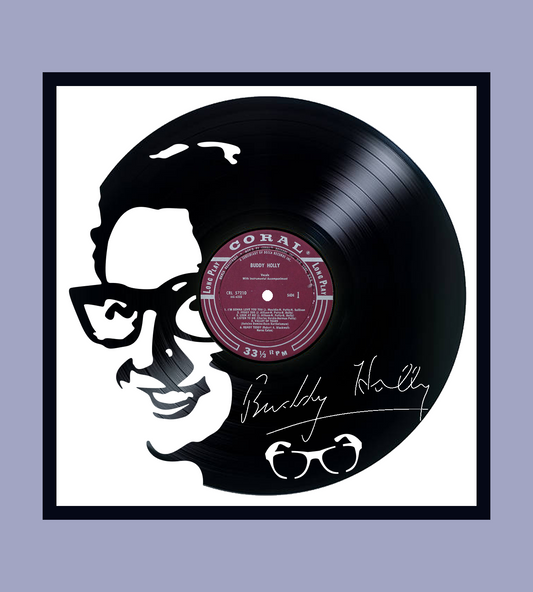Framed Vinyl Record of Budy Holly