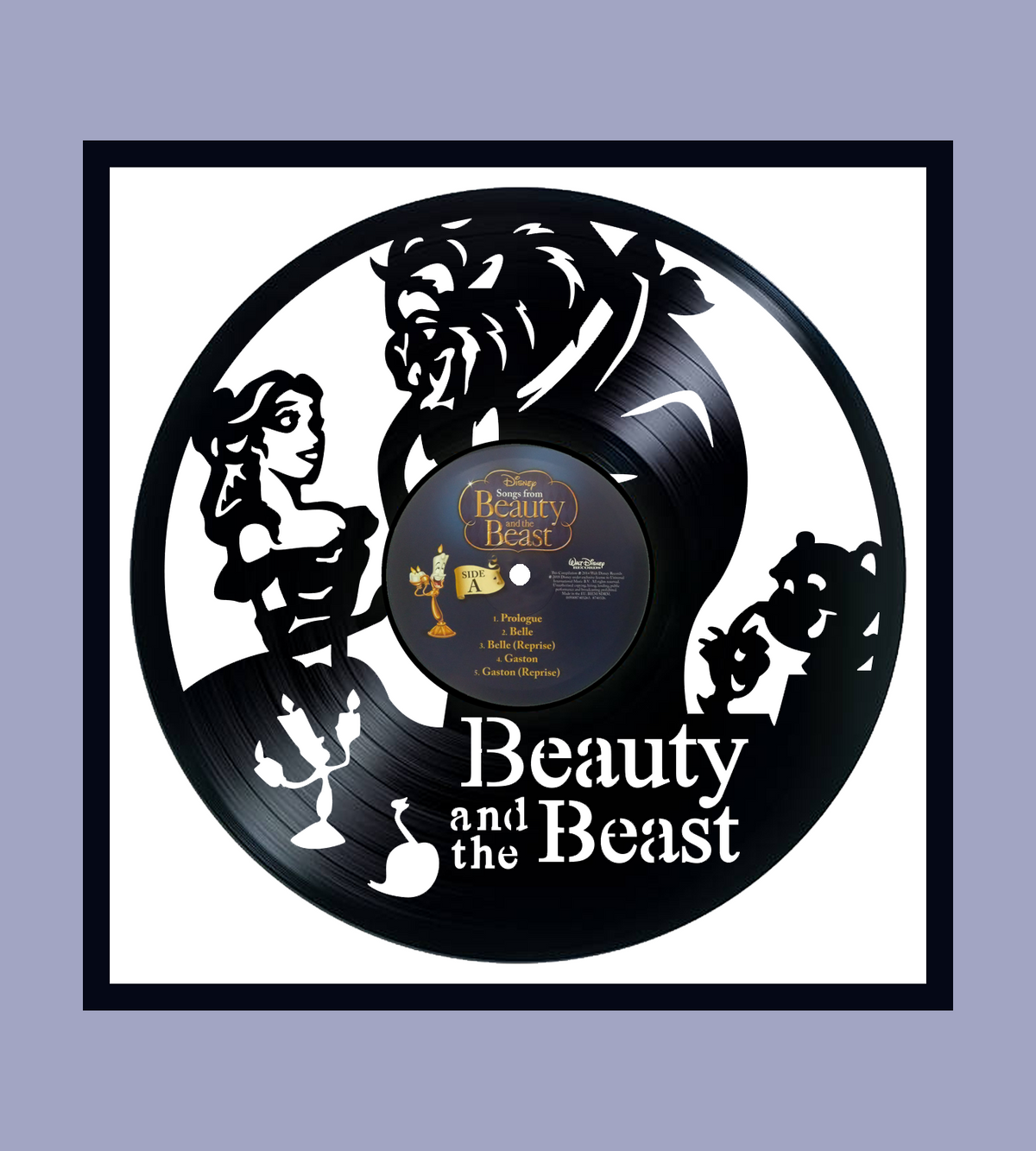 Framed Vinyl Record of Beauty and the Beast