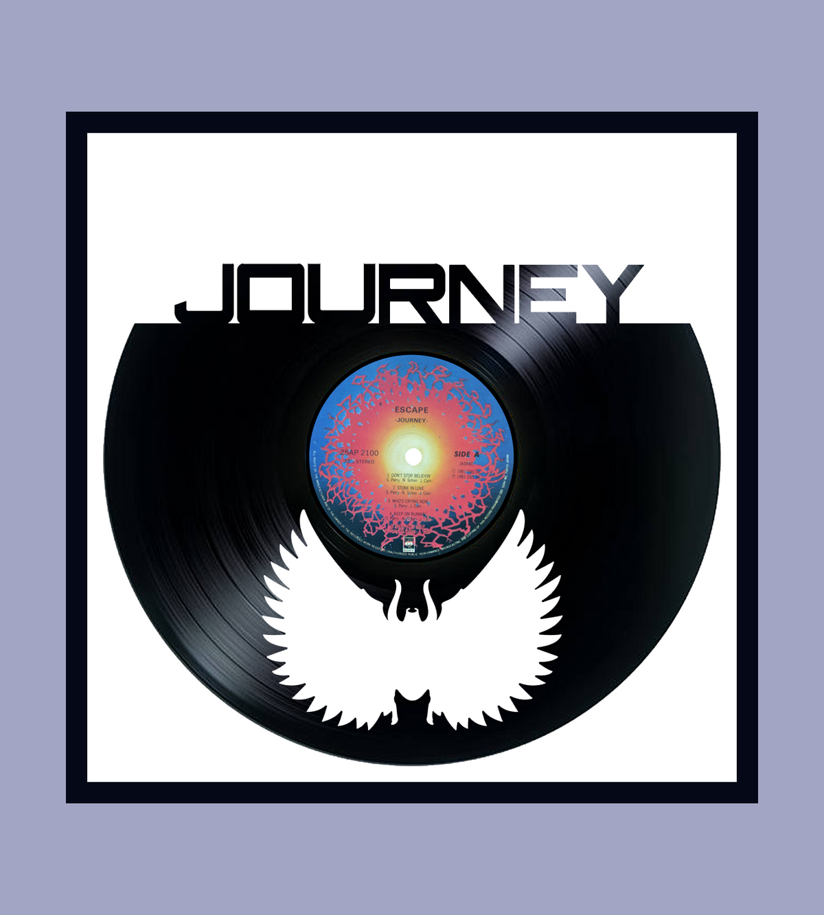 Framed Vinyl Record of Journey Escape