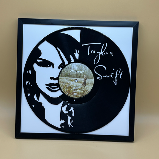 Framed Vinyl Record of Taylor Swift Evermore