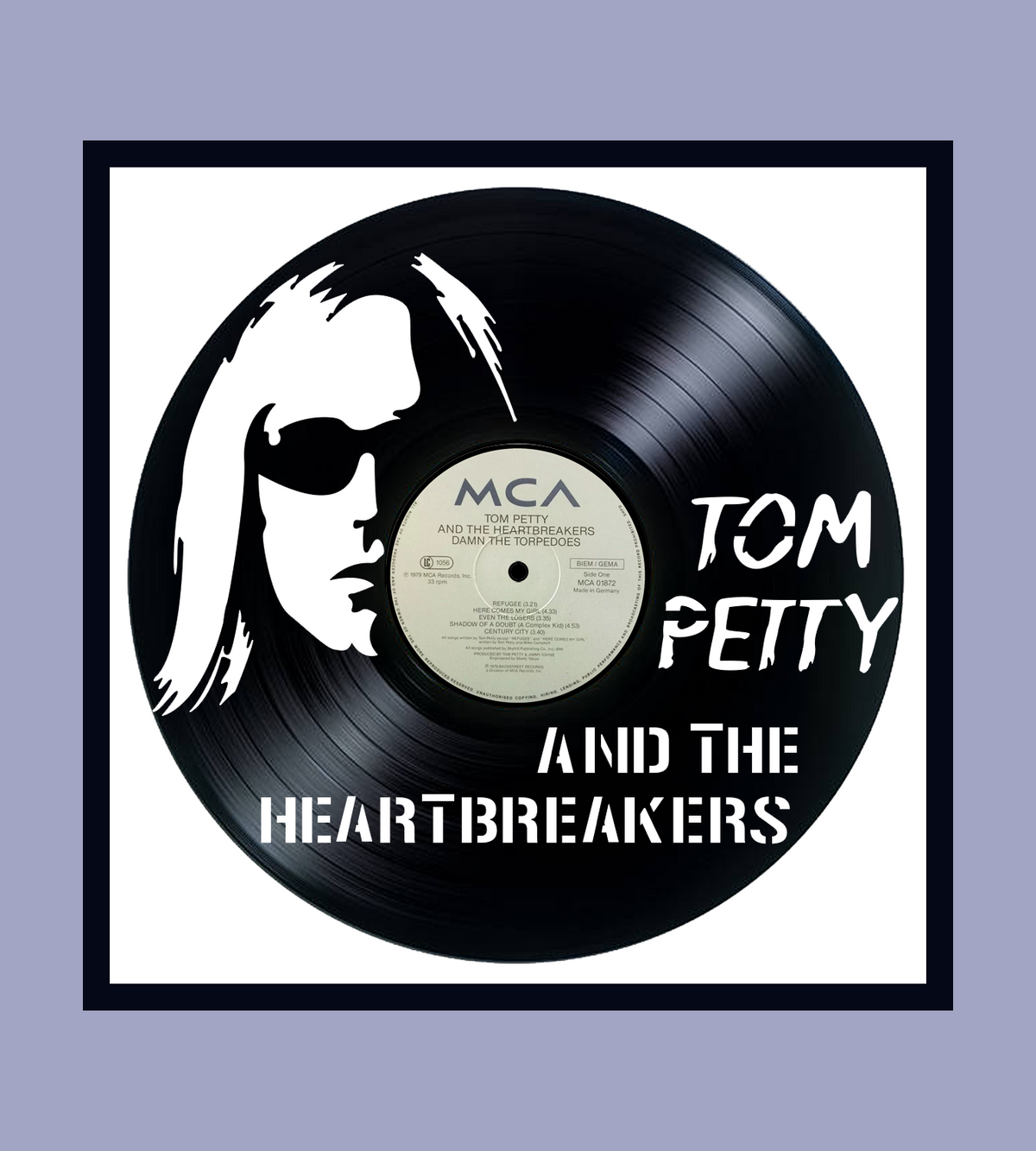 Framed Vinyl Record of Tom Petty Damn the Torpedoes album